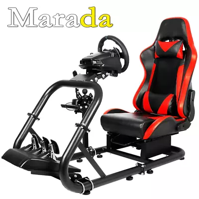 Marada Racing Sim Cockpit Wheel Stand With Seat Fits Logitech G29 G920 G923 GPRO • $290.99