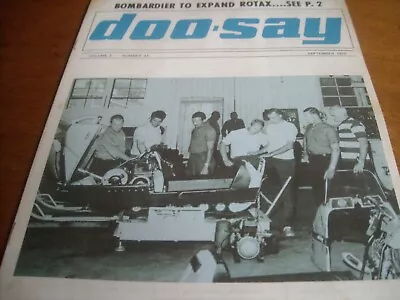 Rare 1970 Vintage SKI DOO Dealer News Snowmobile DOO SAY Newsletter • $15.31