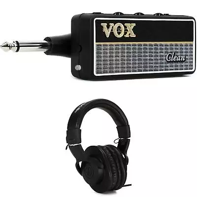 Vox AmPlug 2 Clean Headphone Guitar Amp And Audio-Technica ATH-M20x Headphones • $87.95