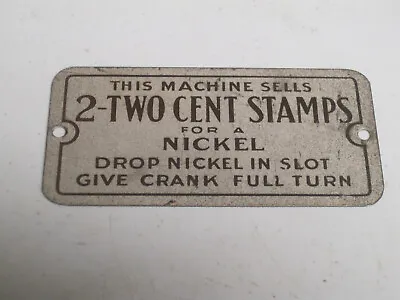 2 Cent Metal Nickel Tag - For A Schermack Postage Stamp Vending Machine Vintage • $10