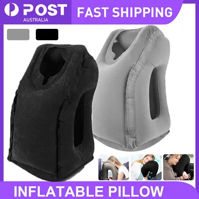 $13.69 • Buy Inflatable Air Cushion Travel Pillow For Airplane Office Nap Neck Head Chin VIC