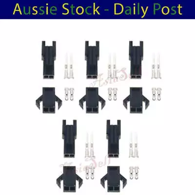 2.54mm Connector 2 Pin Cable Plug Male Female (5 Pairs) • $4.75