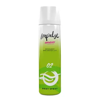 Impulse O2 Body Spray Throwback Retro 1990s Lemon And Freesia 75ml NEW UK STOCK • £6.99