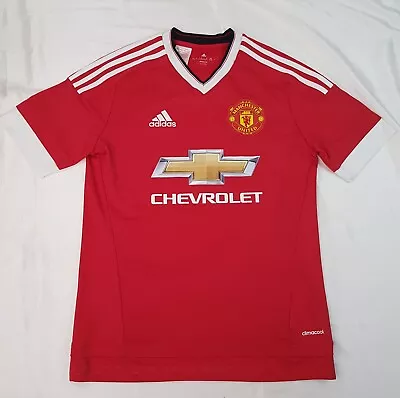 Adidas Manchester United Football 2015 Kids Xl 15-16 Years Home Red Shirt Jersey • $24.87