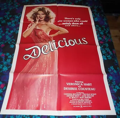 Delicious - Original Folded Poster - 1981 -veronica Hart/desiree Cousteau • $75