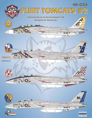 1/48 Bullseye Decals #48024 F-14A Fleet Tomcats #2 • $26.99