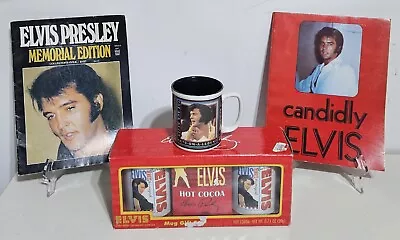 Elvis Presley Lot - Mug Gift Set Candidly Book Memorial Magazine Sun Never Sets • $15.99