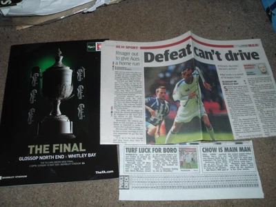£2.99 • Buy 2009 Fa Vase Final Programme & Match Reports Glossop North End V Whitley Bay