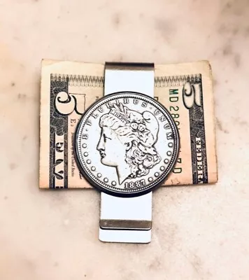 1887 Morgan Silver Dollar Money Clip • $85