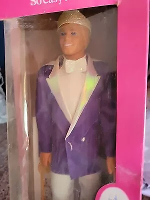 My First Ken #9940 Vintage 1989 Mattel Barbie Prince Doll Dance W Box 80s Purple • $17