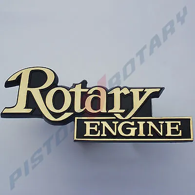 ROTARY ENGINE Gold Plate Grille Badge NEW For MAZDA 10A 13B 12A R100 RX2 RX3 RX5 • $32.26
