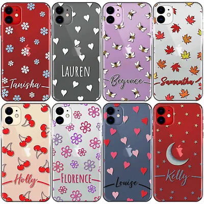 Personalised Phone Case For Huawei Y6/Y6s/Y7/Y9 Initial Flower/Heart Clear Cover • £6.49