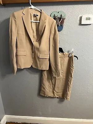 J. Crew Womens  Two Button Blazer & Skirt Tan Suit Size 6 • $38.50