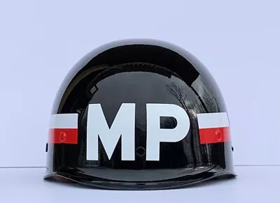 Military Police Helmet Liner - Plastic - Glossy Black - Customizable • $135