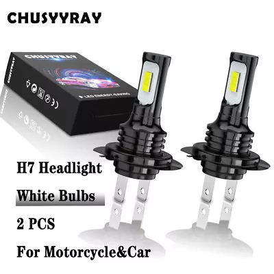 White H7 LED Headlight Bulb Kit High Low Beam Fog Light 80W 6000K Bulbs US • $17.62