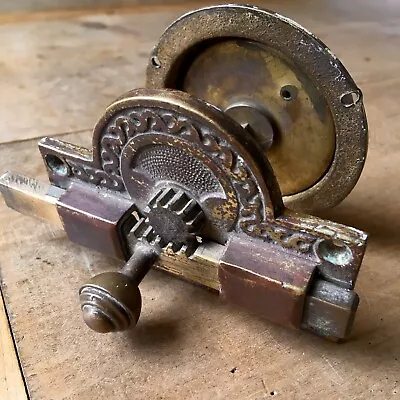 $118.94 • Buy Vintage Brass Toilet Door Lock Vacant Engaged Antique Latch Ashwells Old - PARTS