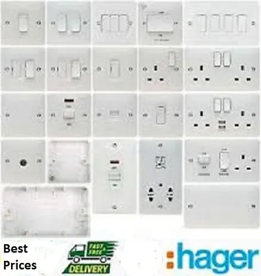 £6.20 • Buy  Hager Sollysta Range  Switches -  Sockets & Accessories  