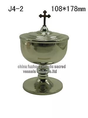 Stainless Steel Ciborium Chalice With Cross Lid For Mass 7 H J4-2 • $180