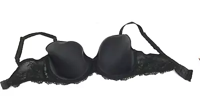 Wacoal 32DD Black Lace Trim Underwired T-Shirt Bra 853255 • $24.99