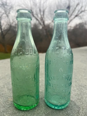 $69.99 • Buy Lot Of 2 Vintage EDINBURG VA KING COLA SODA BOTTLE ROYAL DRINK 6 1/2  Oz