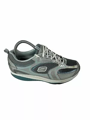 Skechers Shape Ups Womens Sz 9 XF Accelerators 12320 Silver Blue Walking Shoes • $12.88