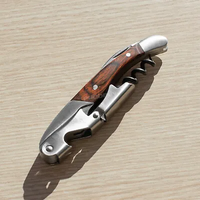 Folding Twin Pull Corkscrew Wine Bottle Opener Professional Waiter's Friend • £13.30