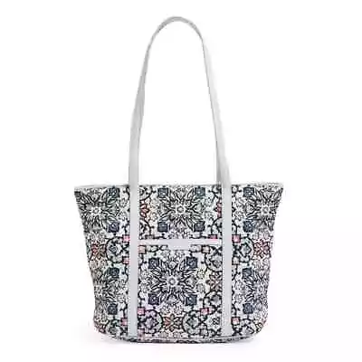 NWT Vera Bradley Small Trimmed Vera Tote Lisbon Medallion Shoulder Purse Handbag • $42.74