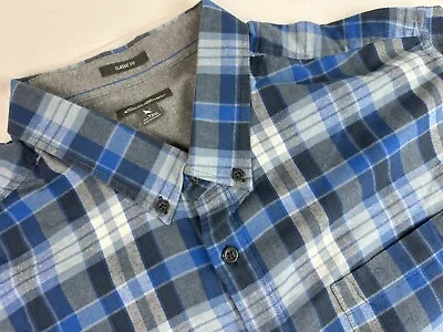 Eddie Bauer Men Blue Plaid Classic Fit Button Shirt Long Sleeve 3XLT Tall 3XL • $23.41