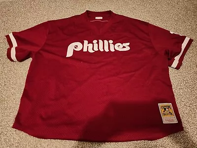 Philadelphia Phillies Mitchell And Ness 1991 Darren Dalton BP Jersey - Sz 64 5xl • $69.99