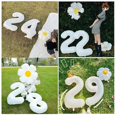 Daisy Flower Balloons Digital Balloons Kids Happy Birthday Party Decoration DIY • £2.75