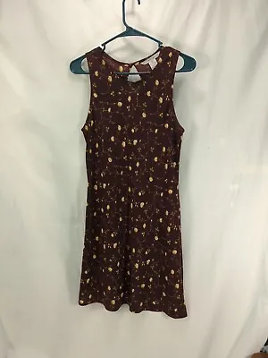 Jonathan Martin Vintage Slip Dress Size 7/8 Late 90s Floral Knee Length Coffee  • $18