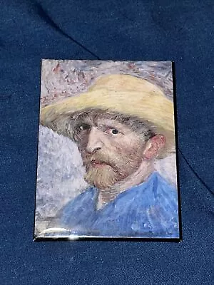 Van Gogh Self Portrait FRIDGE MAGNET 1887 Fine Art Repro Mini Gift • £6.71