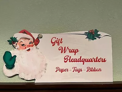 Vintage Style Christmas Gift Wrapping Paper Display Sign 23  Size • $25