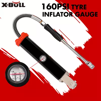 X-BULL Tyre Inflator Gauge/Inflator Gun 160PSI High Flow Heavy Auto Car Tire • $59.90