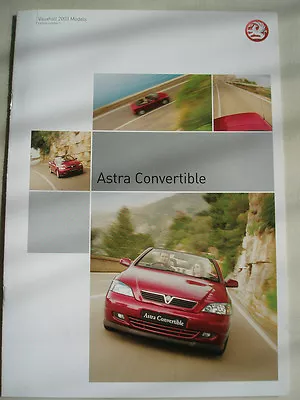 Vauxhall Astra Convertible Range Brochure 2003 Ed 1 • $8.09