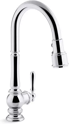 Kohler K-99259-CP Artifacts Single-Hole Kitchen Sink Faucet - Polished Chrome • $584.98