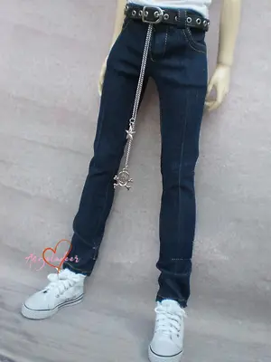 1/4 1/3 UnclePOPO68 BJD Doll Clothes Dark Denim Blue Pants Jeans Trousers Male • $18.99