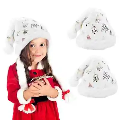 £10.99 • Buy Christmas Hat,2Pcs Santa Hat Xmas Hat For Adults Kids Plush Christmas Santa Hat 