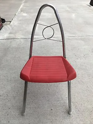 Vintage Aluminum & Red Plastic Child’s School Chair - 60s 70s? Great Find! Nice! • $49.99