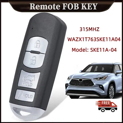 Smart Remote Key Fob WAZX1T763SKE11A04 For Mazda 2010-2012 CX-7 2010-2015 CX-9 • $63.53