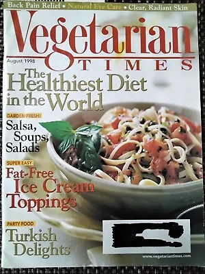 Vegetarian Times August 1998 Turkish Delights World's Healthiest Diet • $5.40