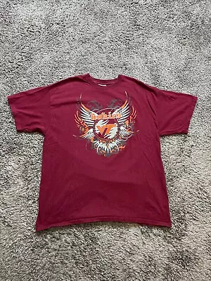 VINTAGE Virginia Tech Hokies Shirt Mens XL Red Short Sleeve College NCAA • $14.95