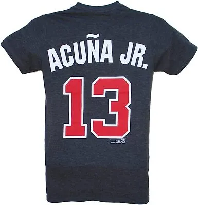 Atlanta Braves Tee Ronald Acuna Player Name & Number T-Shirt Logo Shirt Mens 2XL • $18.99