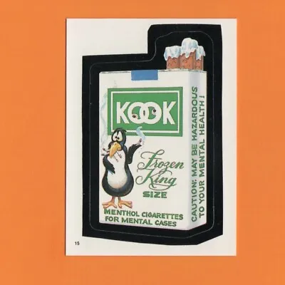 1986 Wacky Packages Kook #15 Topps Mini Album Sticker Kool Cigarettes Spoof • $2.49