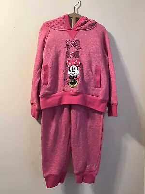 Disney Store Minnie Mouse Pink Hoodie & Joggers Size 3 EUC • $19.49