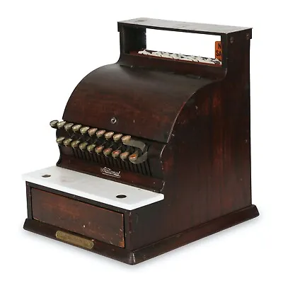 $799.96 • Buy Antique National Cash Register 720 Metal And Wood Vintage with Key