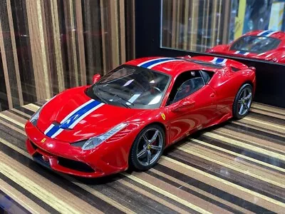 Hot Wheels Elite Ferrari 458 Speciale -[1/18 Diecast Red ] Paint Rashes Present • $359.99