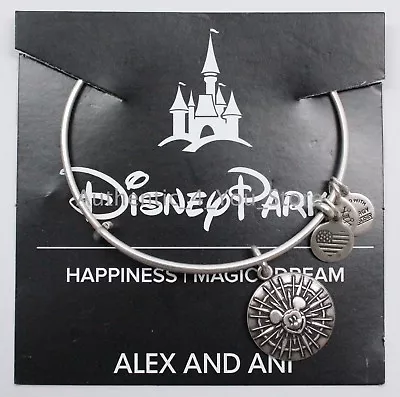 NEW Disney ALEX AND ANI Disneyland Mickey's Fun Wheel SILVER Bangle Bracelet  • $59.95