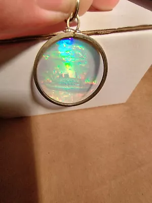 Vintage WWII Era Steam Ship Glass Hologram Pendant • £22.76