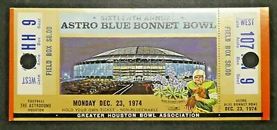 1974 Sixteenth Annual Astro Blue Bonnet Bowl College Football Ticket • $69
